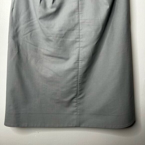 Marni Gray Pencil Skirt Size EU 44 US 12 Zipper Back Closure Drapey Italy - Picture 5 of 13